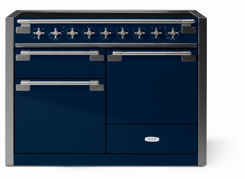 AGA Elise 48 Induction Range w/ Brass Accents, Indigo