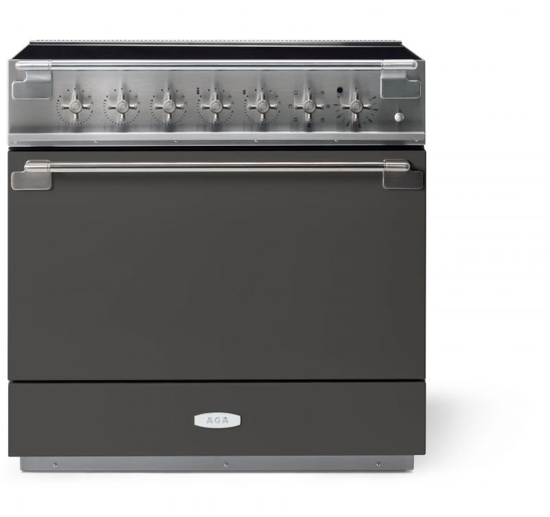 AGA Elise 36 Induction Range w/ Brass Accents, Slate